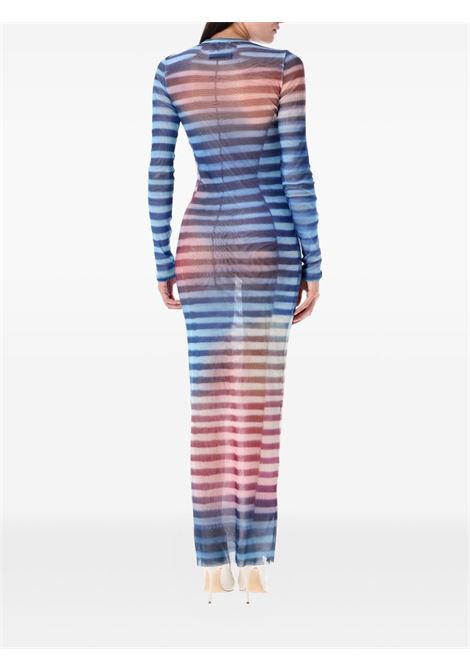 abito lungo air donna azzurro, blu e pesca JEAN PAUL GAULTIER | 25/03-W-DR030-M005P565034